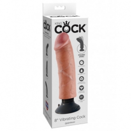 King Cock  20 cm Vibrator cu ventuza