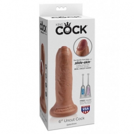Dildo cu ventuza King Cock  6″ Uncut Cock 15 cm