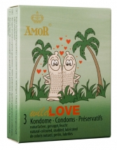  Prezervative cu puncte AMOR Wild Love 3 buc.