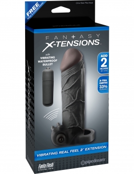 Extensie penis Fantasy X-tensions Vibrating Real Feel +5cm