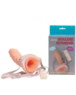 Vibrating Strap-On Hollow Extender