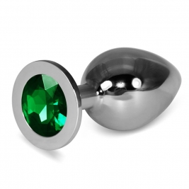 Dop anal Diamant verde Classic Metal 10x4cm