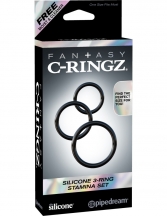  Inele erectie din Silicon 3-Ring Stamina Set 